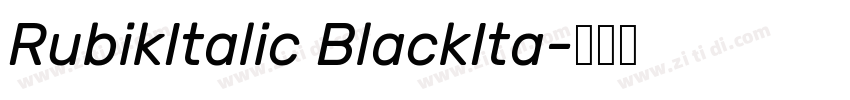 RubikItalic BlackIta字体转换